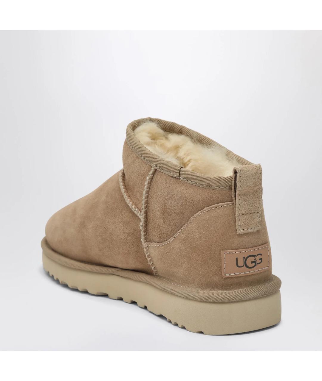 UGG AUSTRALIA Бежевые замшевые ботинки, фото 2