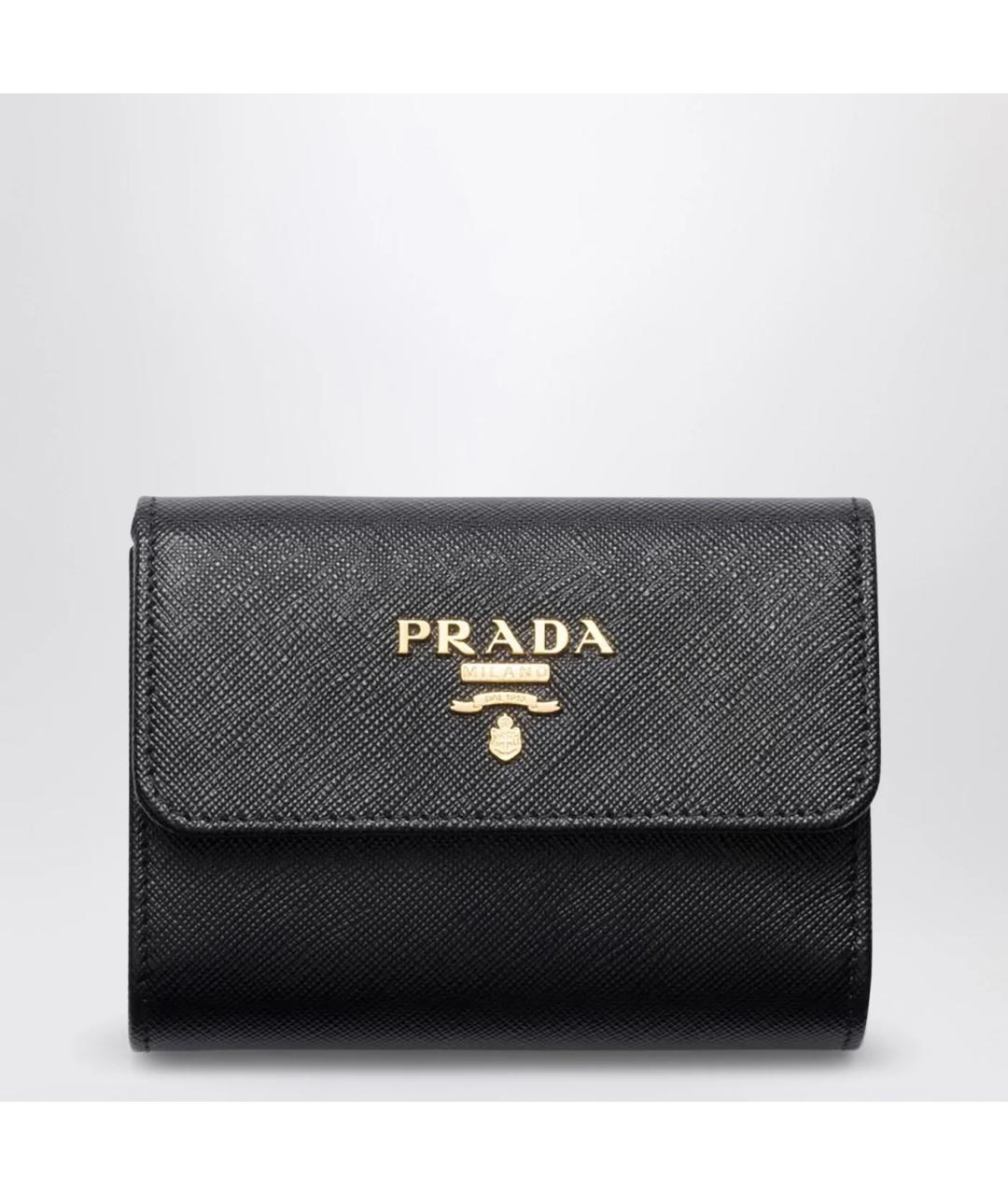 PRADA Черный кожаный кошелек, фото 3