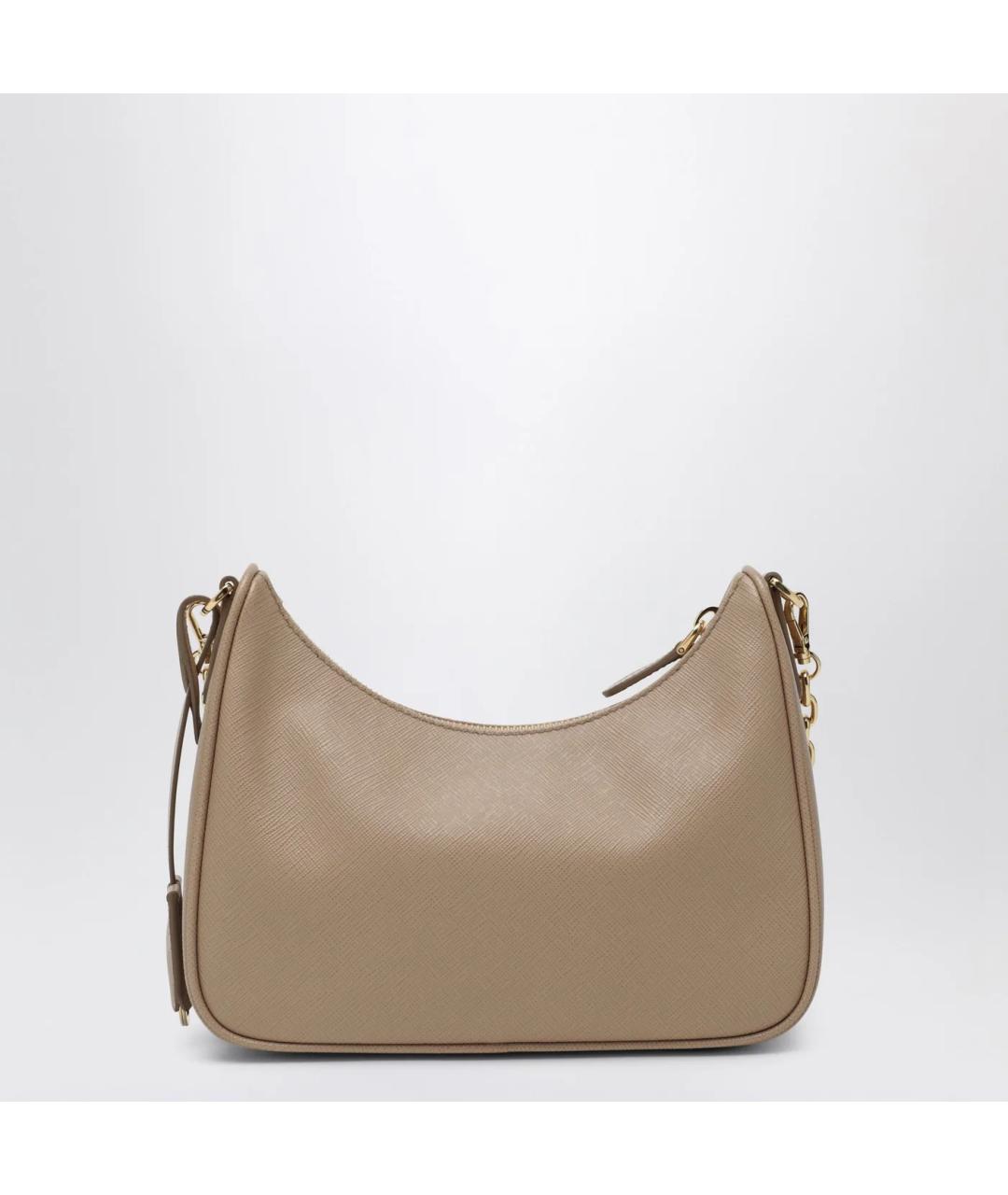 PRADA Бежевая кожаная сумка через плечо, фото 2