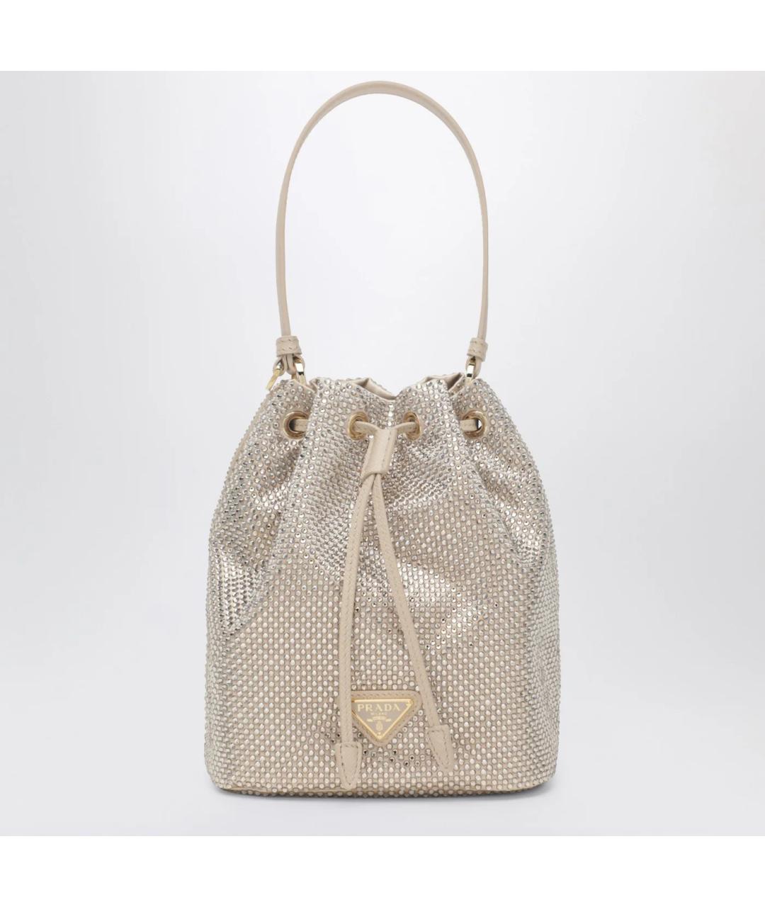 PRADA Бежевая синтетическая сумка через плечо, фото 3