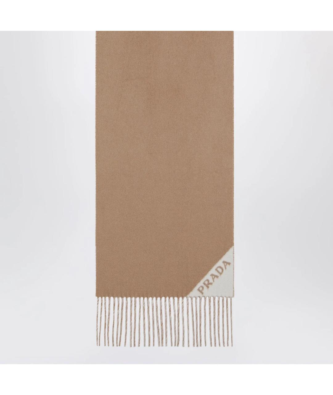 PRADA Бежевый кашемировый шарф, фото 2