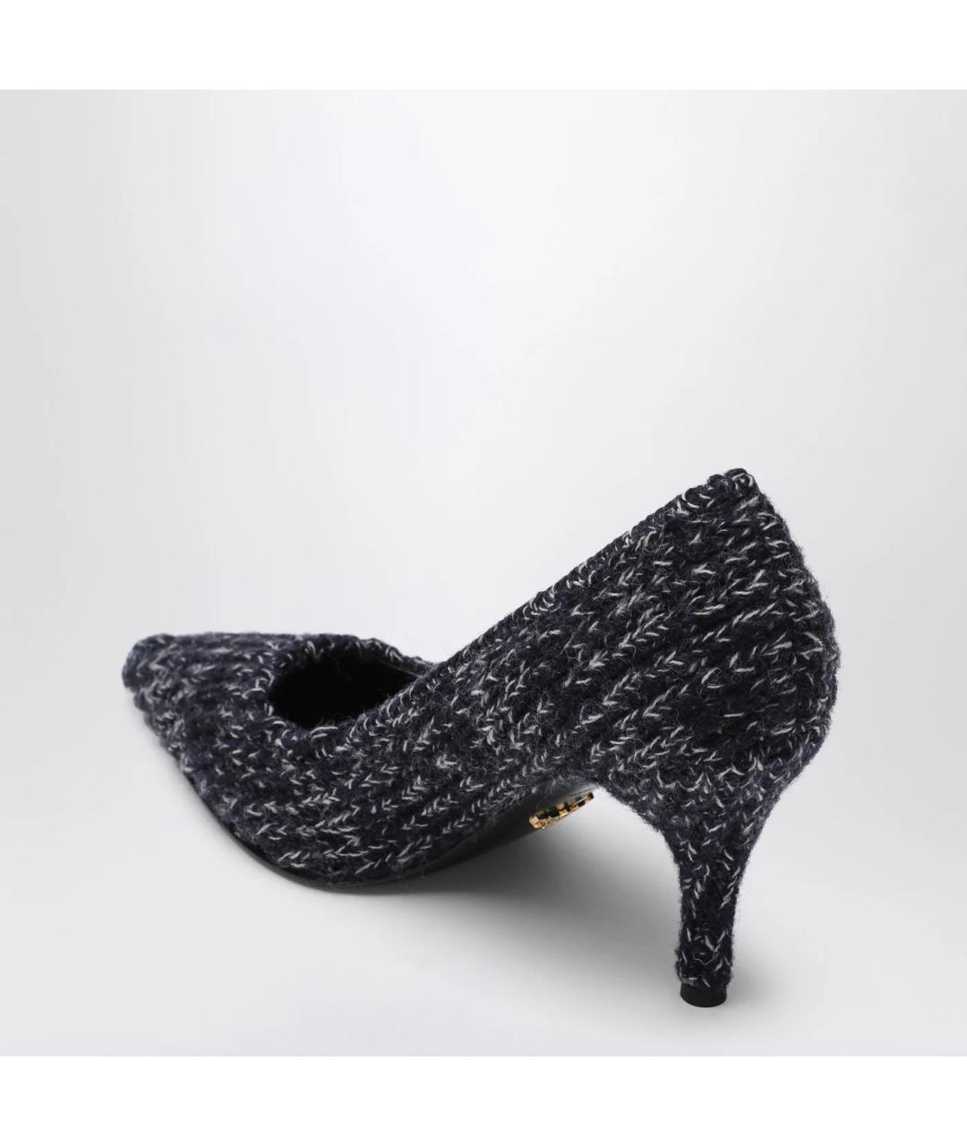 PRADA Темно-синие текстильные туфли, фото 2