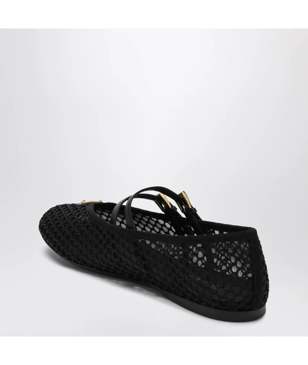 PRADA Черные синтетические балетки, фото 2