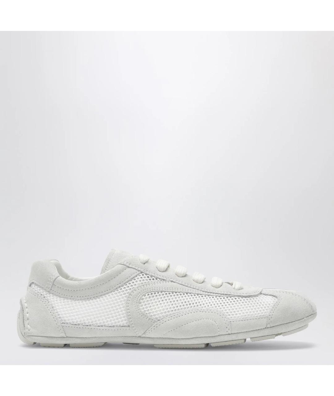 PRADA Белые замшевые кроссовки, фото 3