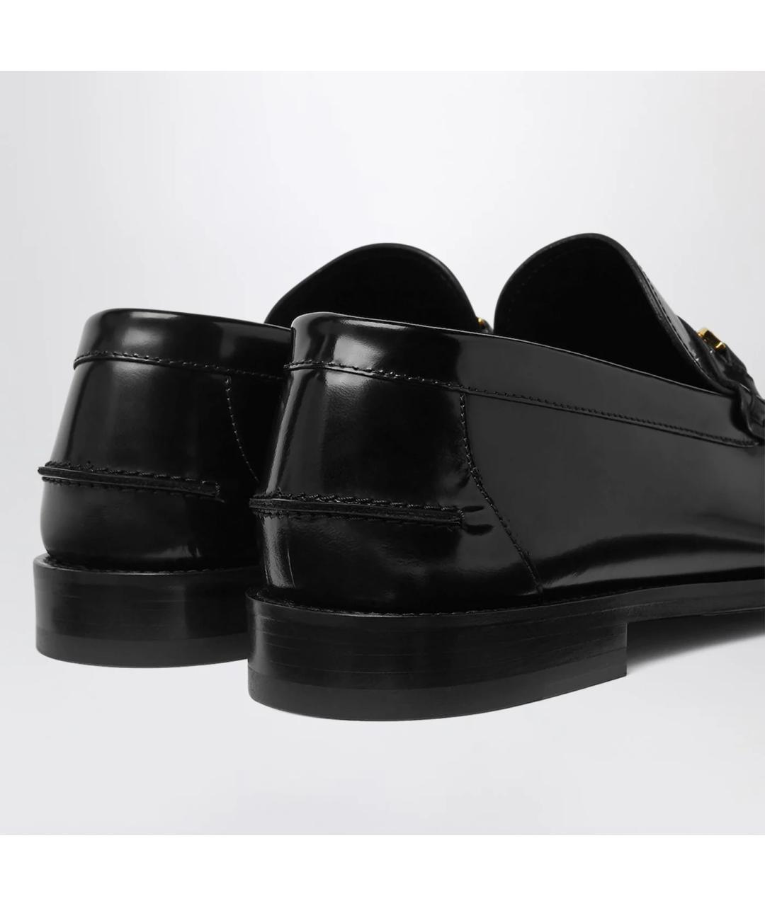 VERSACE Черные лоферы из лакированной кожи, фото 2