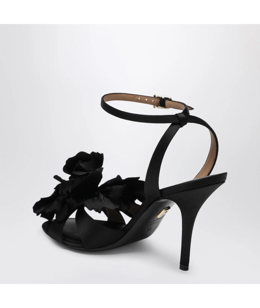 FERRAGAMO Черные текстильные босоножки, фото 2