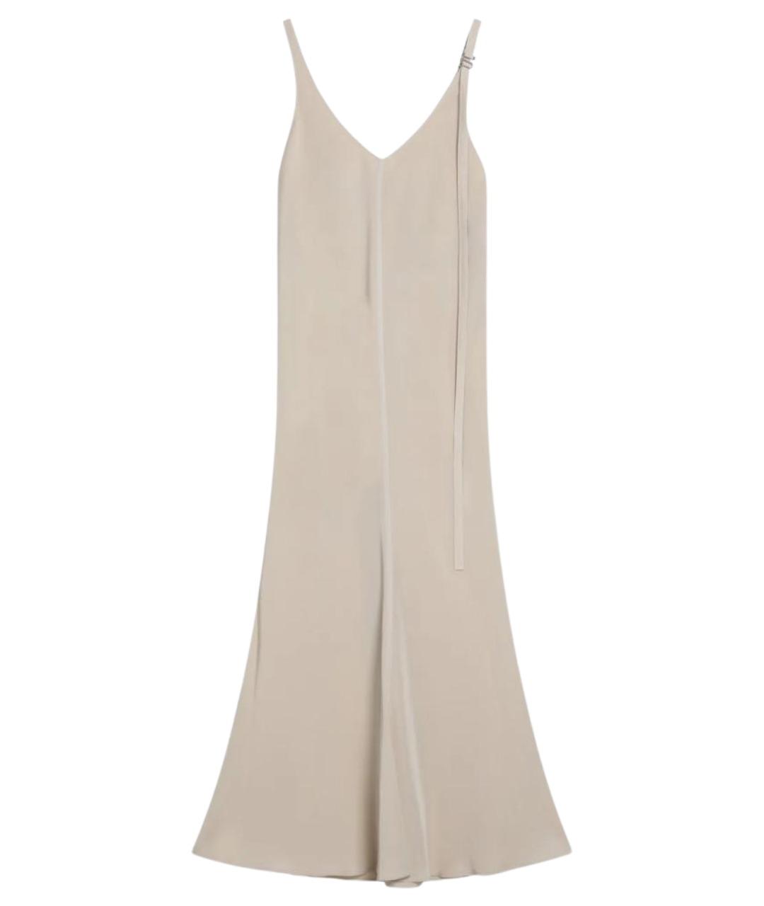 SPORTMAX Бежевое вискозное повседневное платье, фото 1