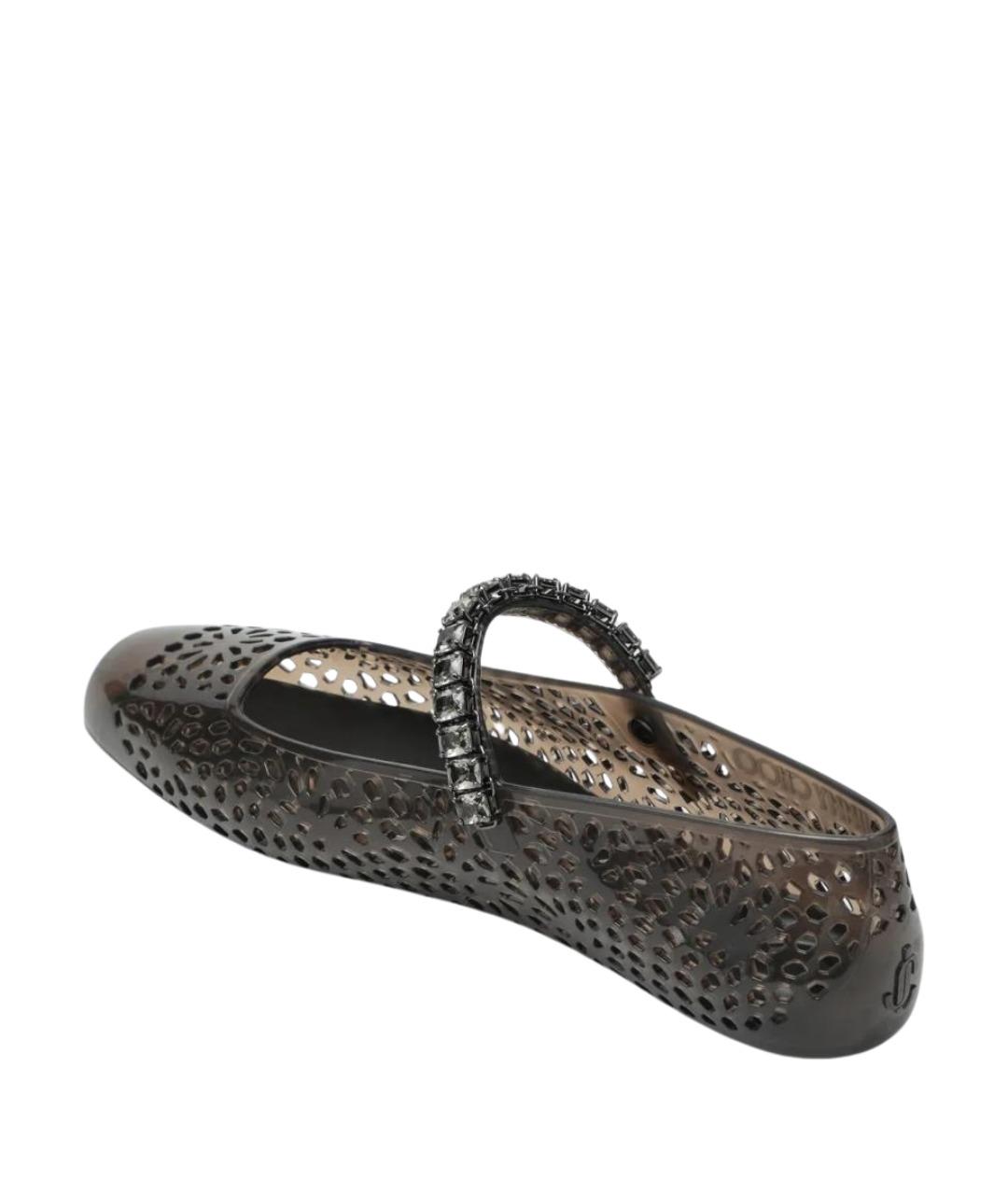 JIMMY CHOO Черные резиновые балетки, фото 2