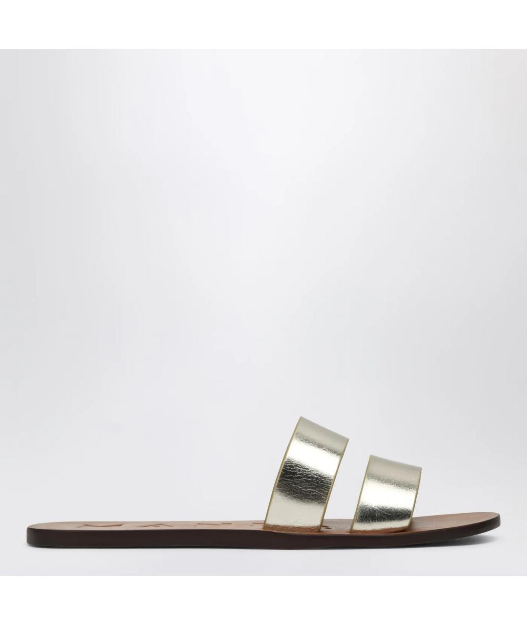 MANEBI Серые кожаные сандалии, фото 3