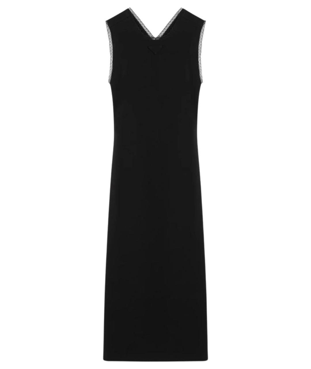 PRADA Черное полиэстеровое повседневное платье, фото 1