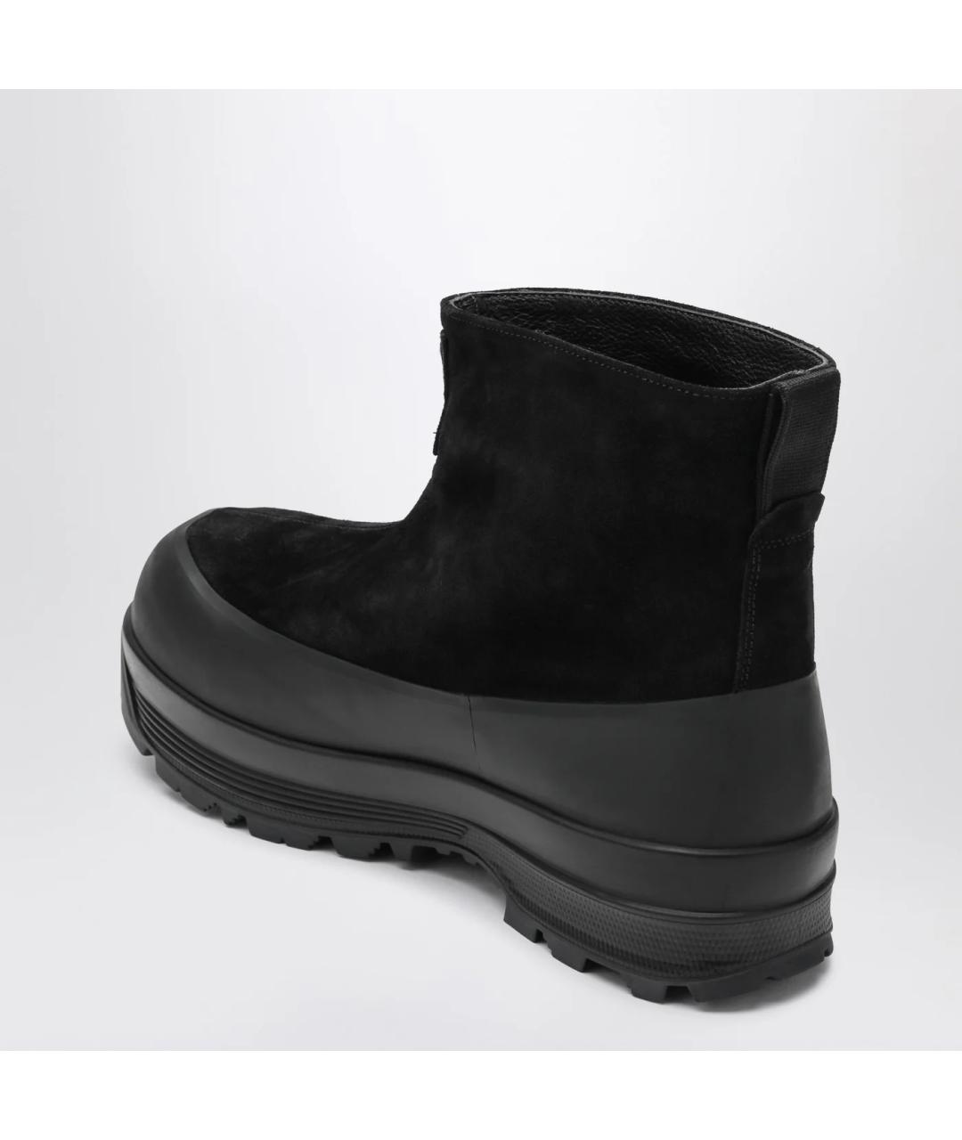 STONE ISLAND Черные замшевые высокие ботинки, фото 2