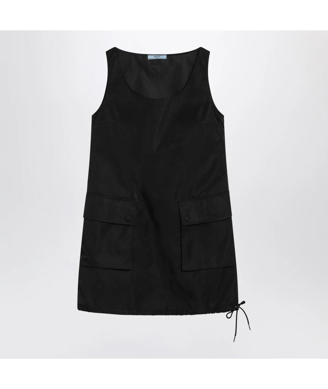 PRADA Черное синтетическое повседневное платье, фото 3