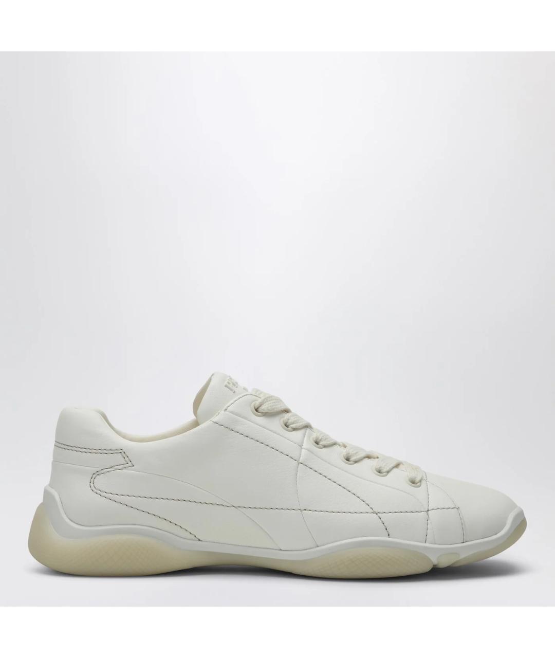 PRADA Белые кожаные кроссовки, фото 3