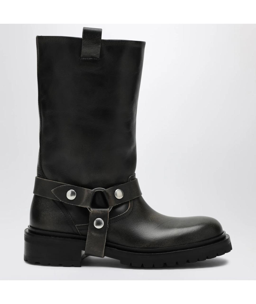 GOLDEN GOOSE DELUXE BRAND Черные кожаные сапоги, фото 3