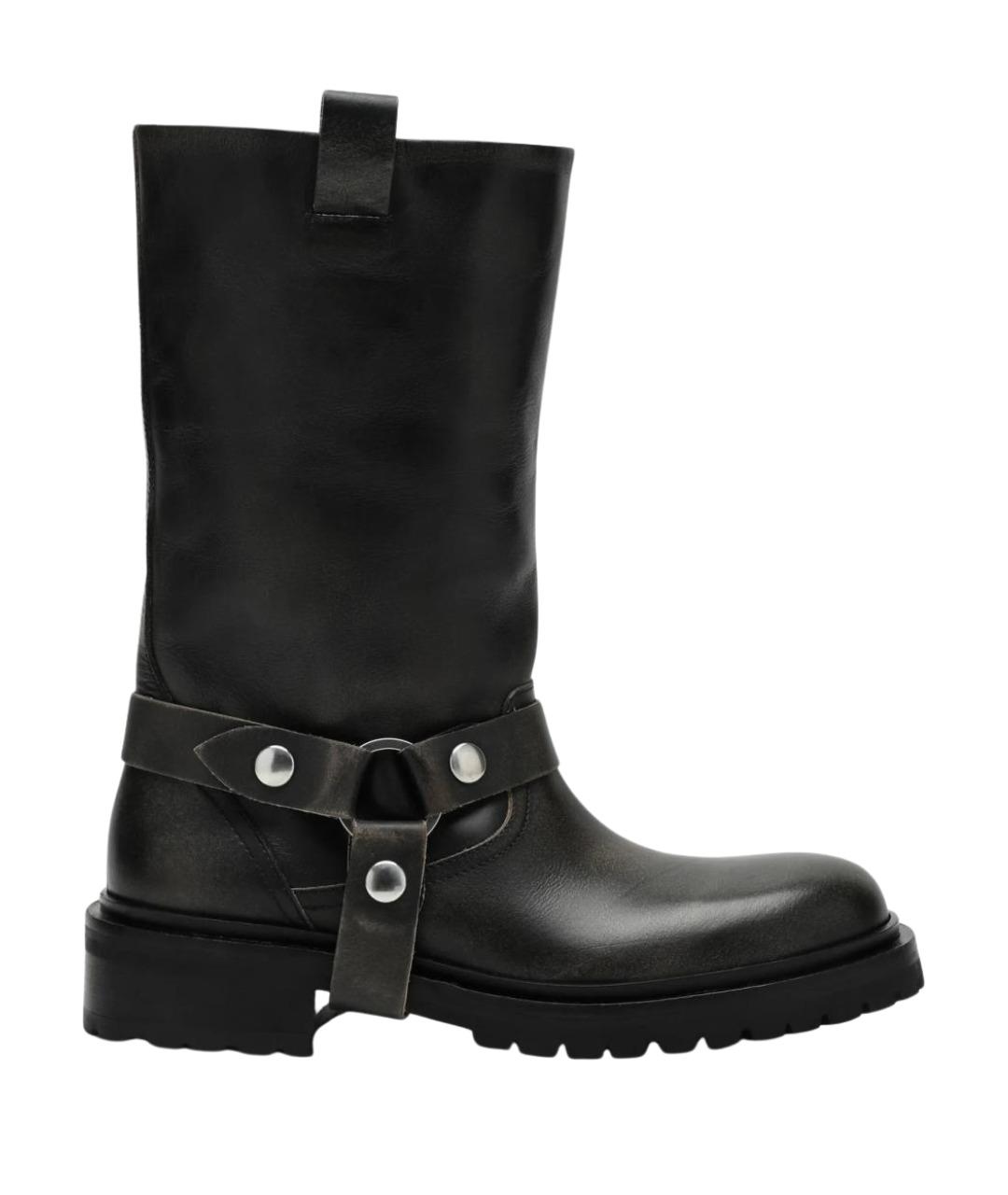 GOLDEN GOOSE DELUXE BRAND Черные кожаные сапоги, фото 1