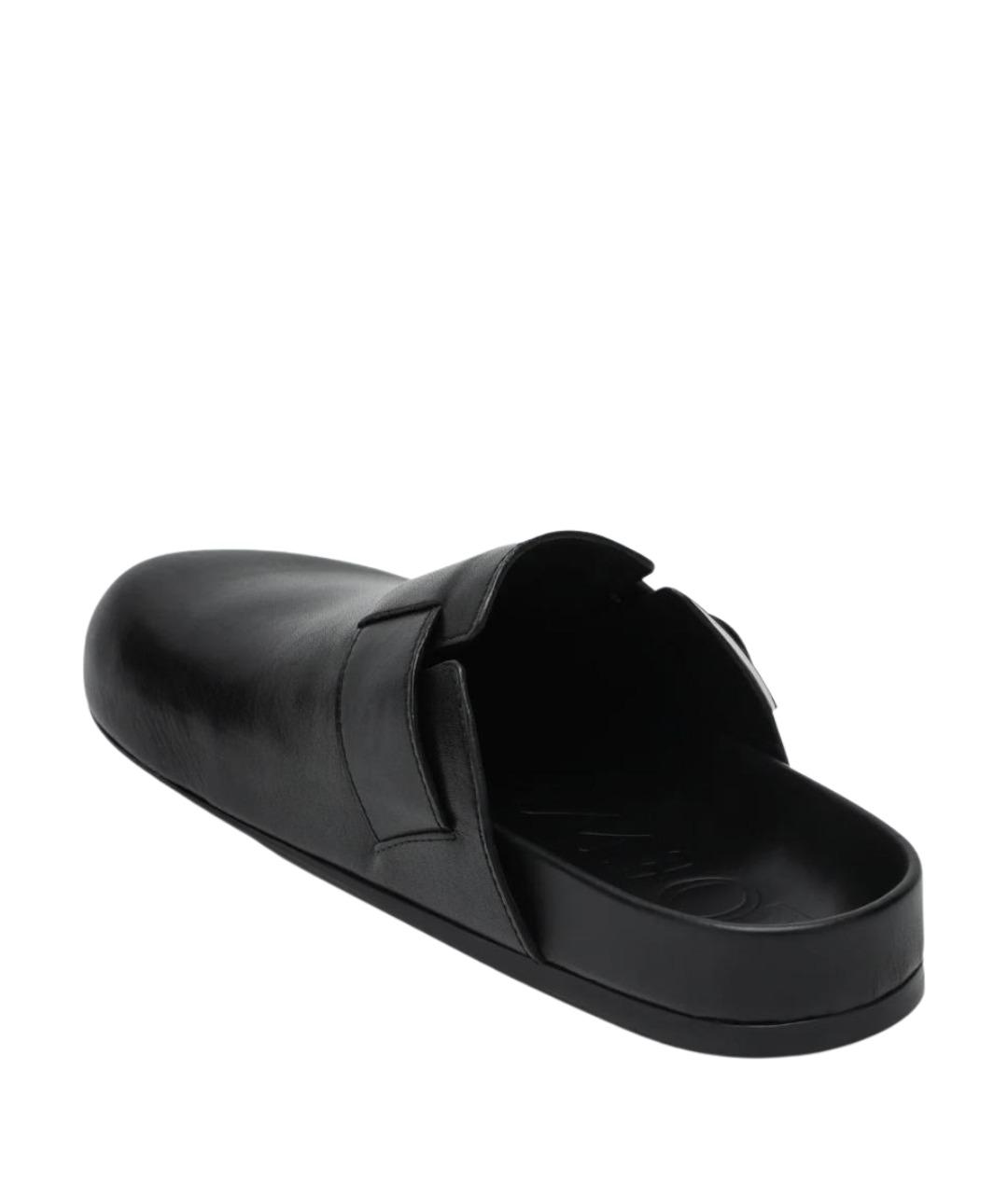 LOEWE Черные кожаные сабо, фото 2