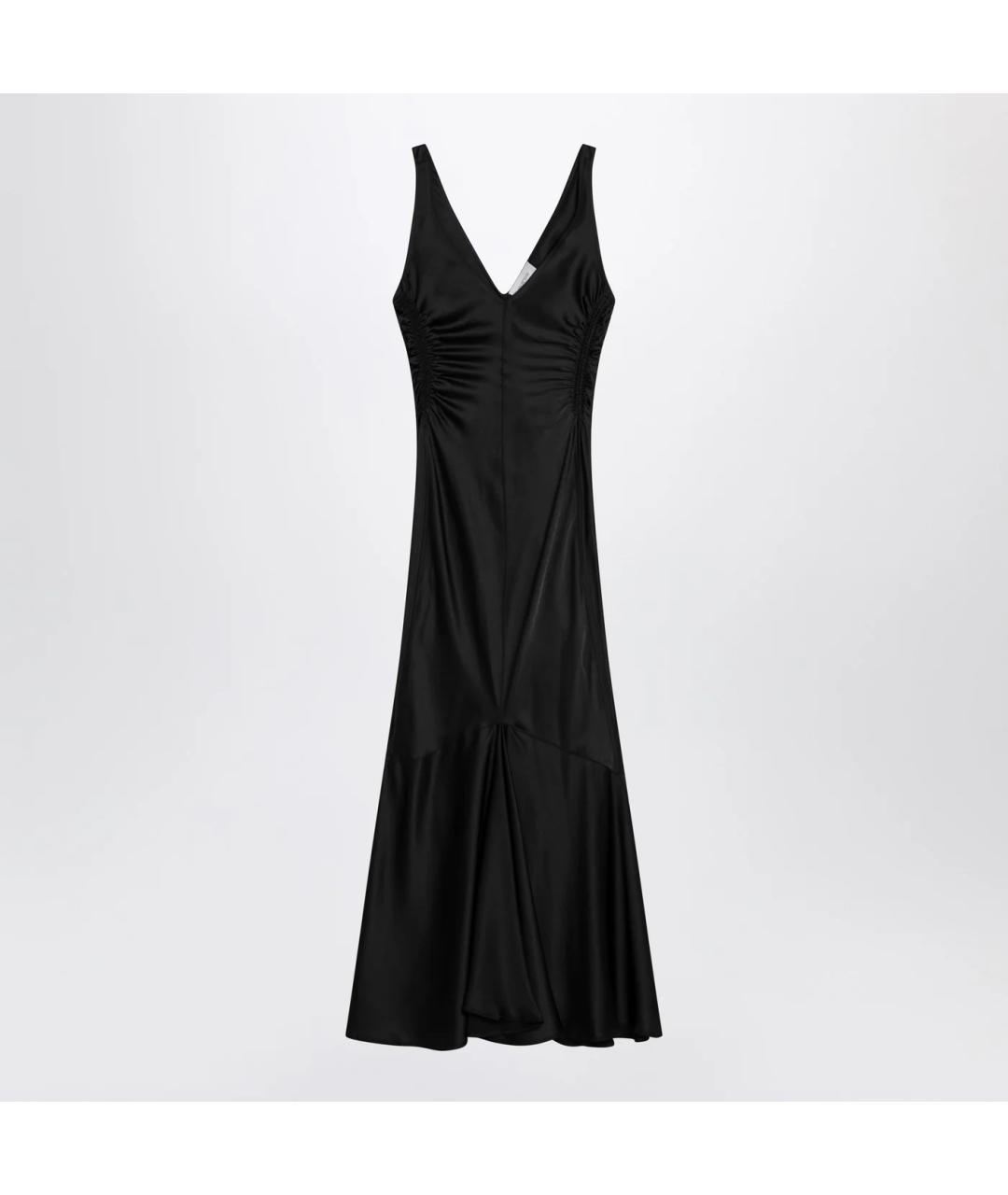 SPORTMAX Черное шелковое коктейльное платье, фото 3