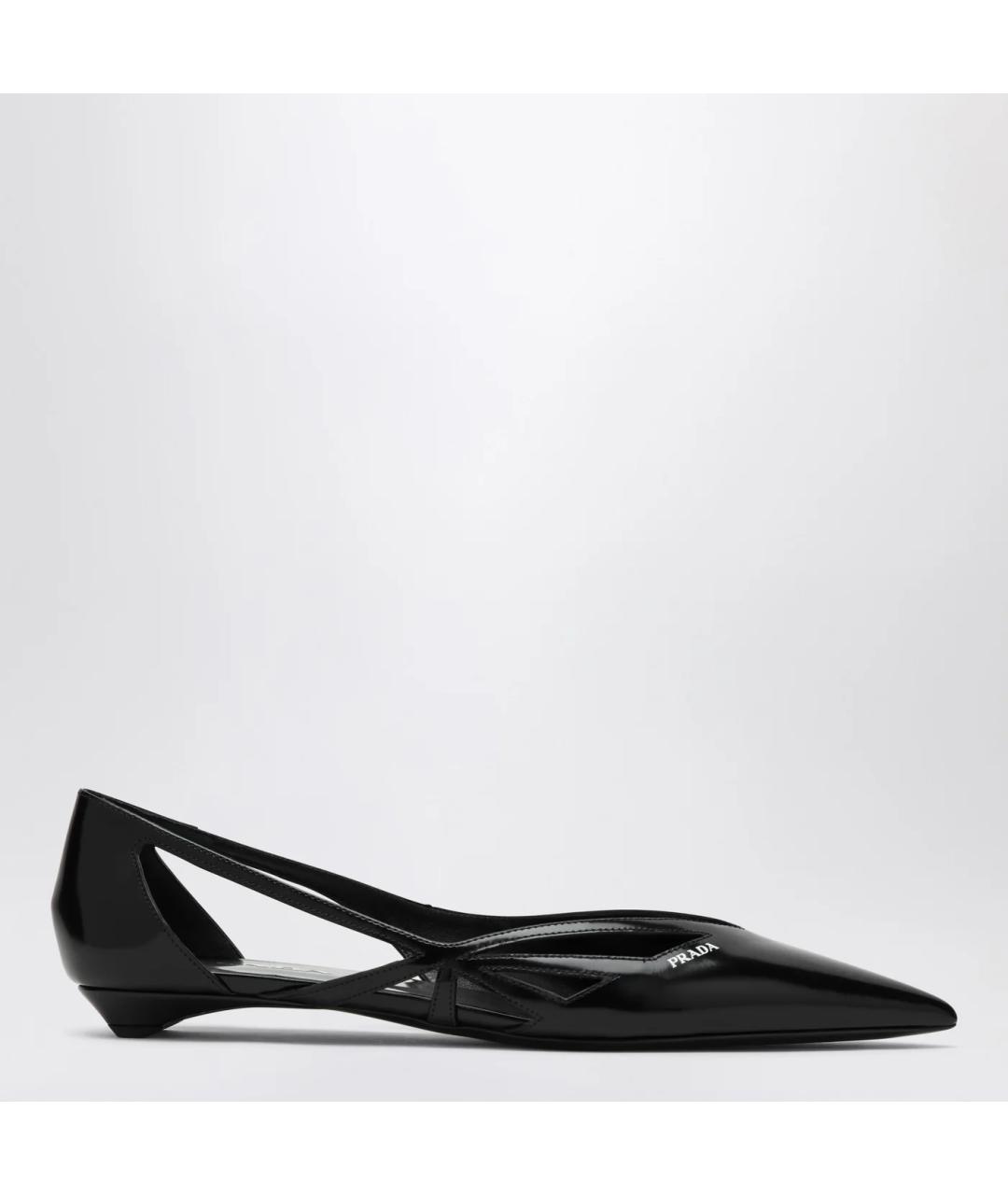 PRADA Черные балетки из лакированной кожи, фото 3
