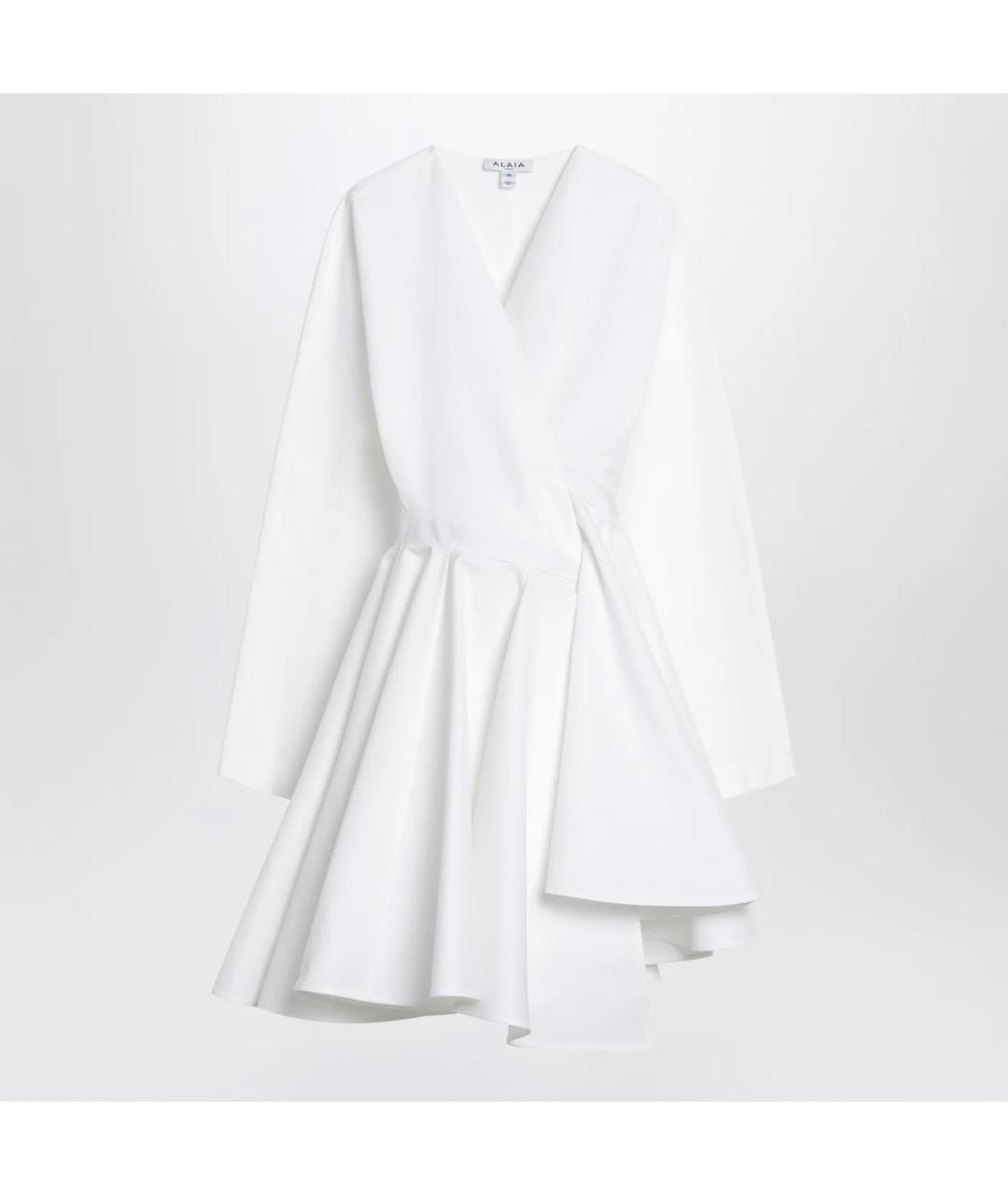 ALAIA Белое хлопковое повседневное платье, фото 3