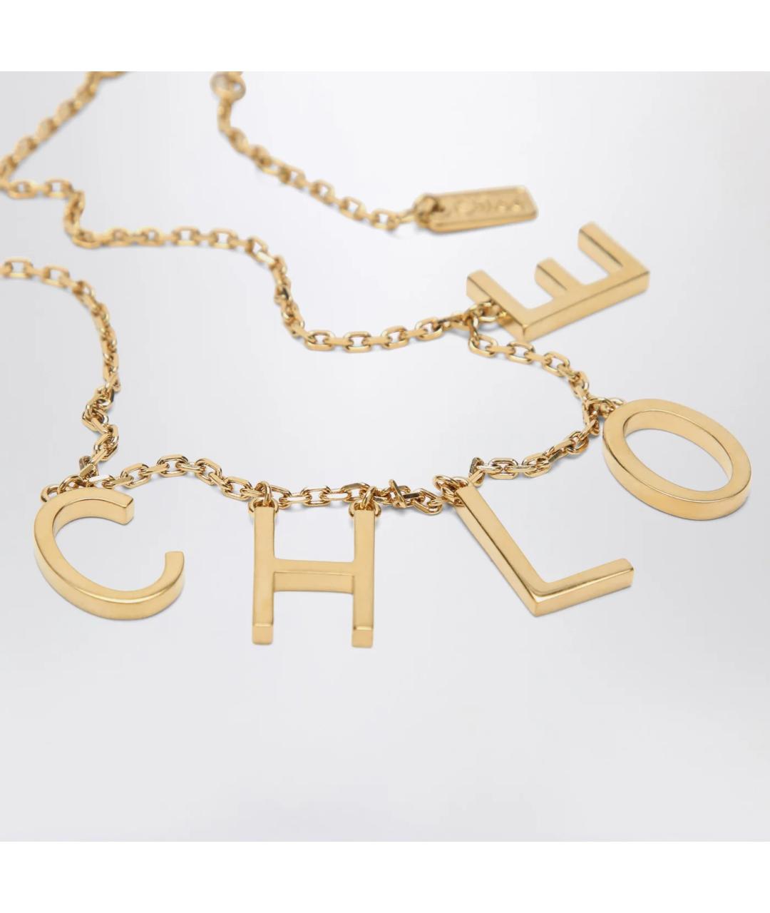 CHLOE Золотое латунное колье, фото 2