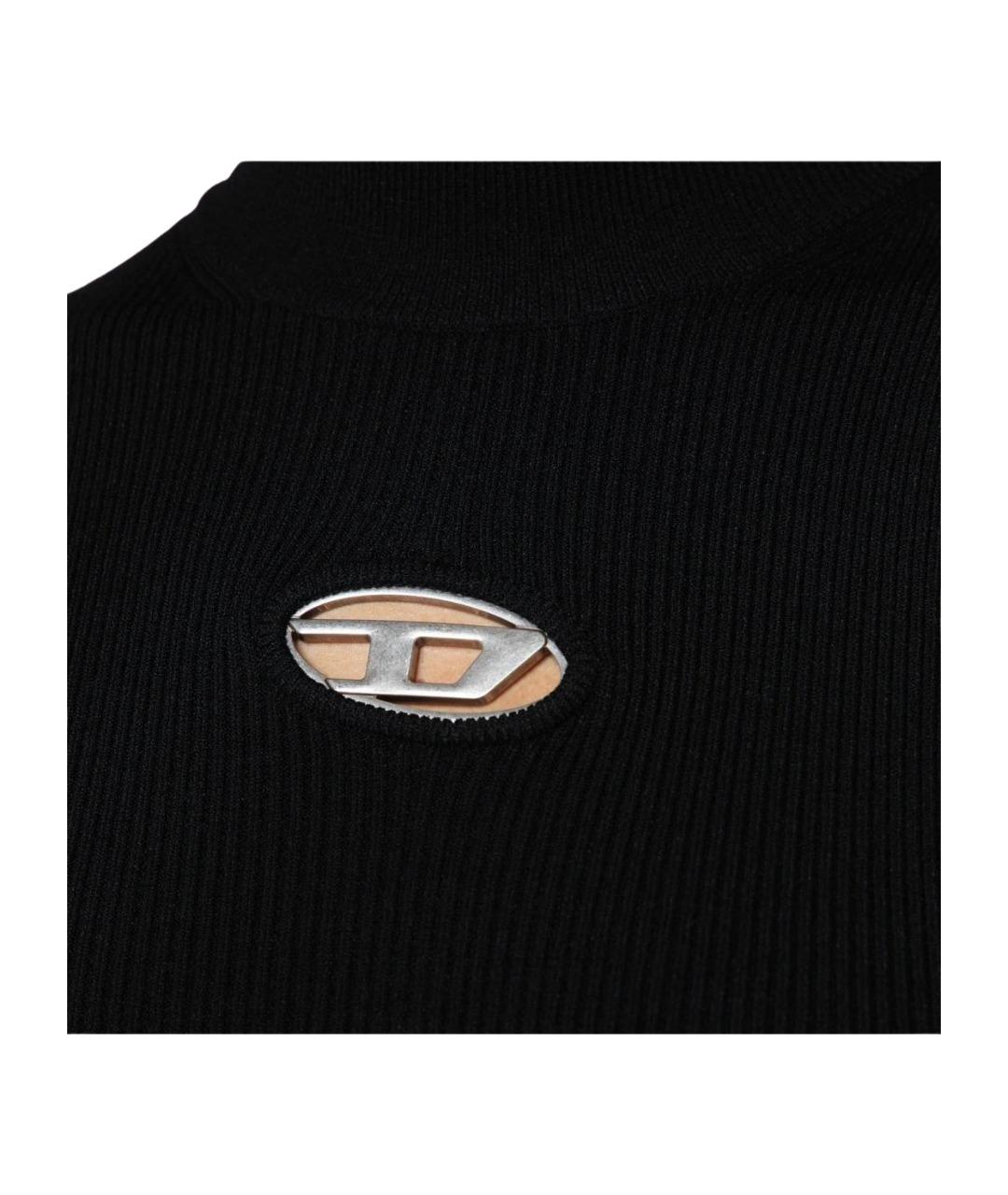 DIESEL Черное вискозное вечернее платье, фото 2