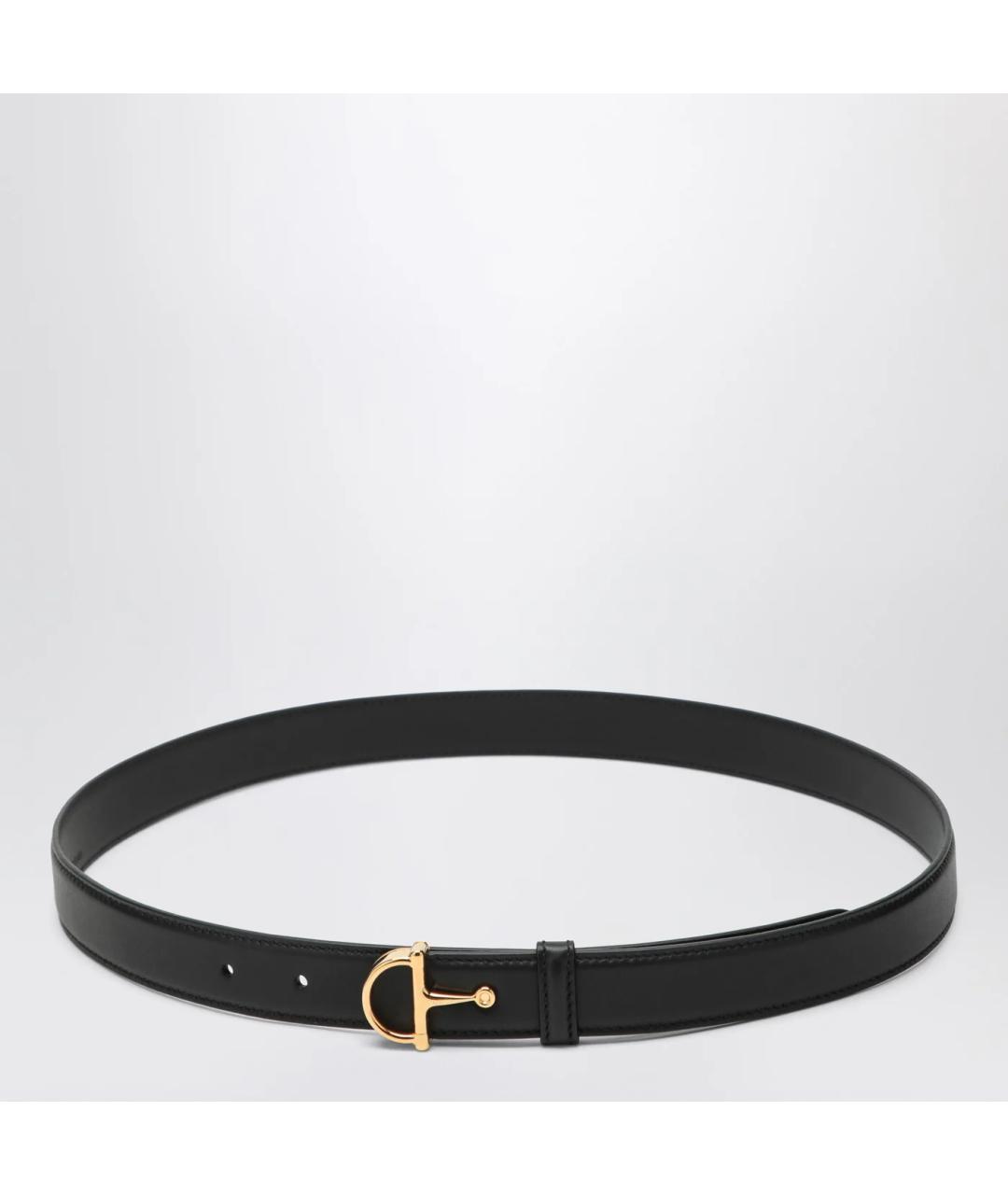 GUCCI Черный кожаный ремень, фото 3