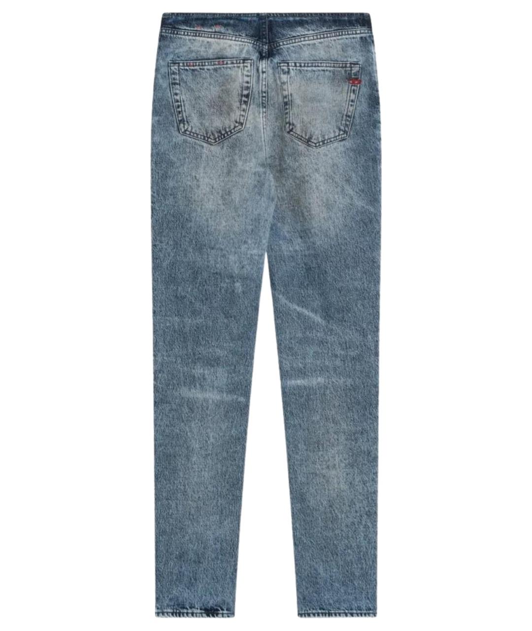DIESEL Синие хлопковые прямые джинсы, фото 2