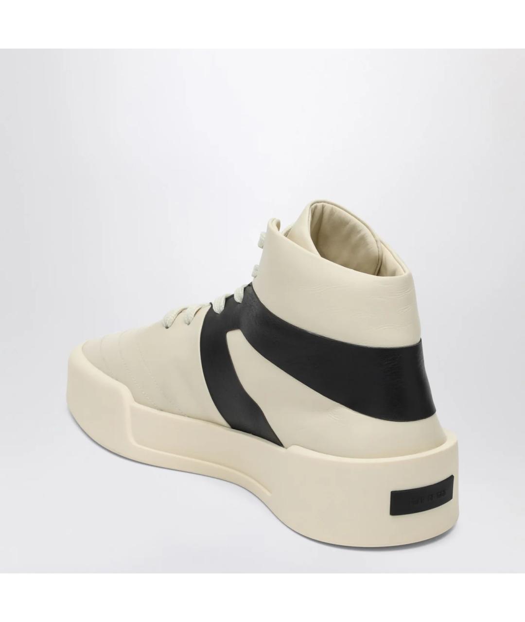 FEAR OF GOD Белые кожаные высокие кроссовки / кеды, фото 2