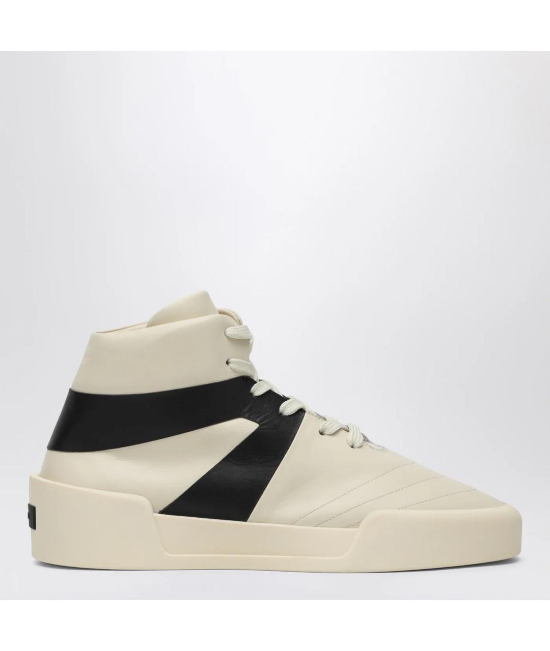 FEAR OF GOD Белые кожаные высокие кроссовки / кеды, фото 3