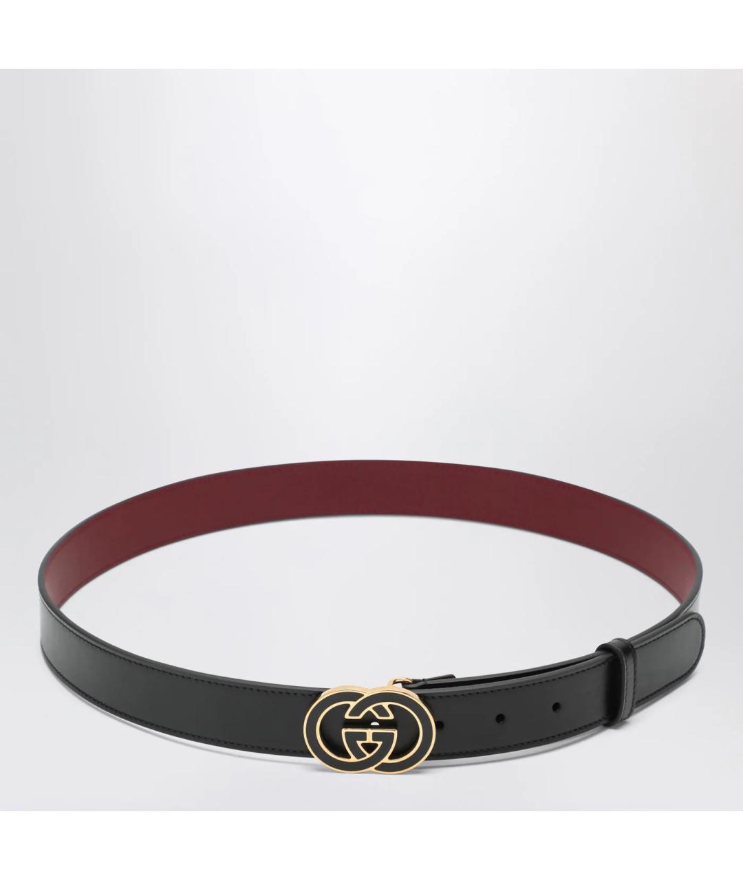 GUCCI Черный кожаный ремень, фото 3