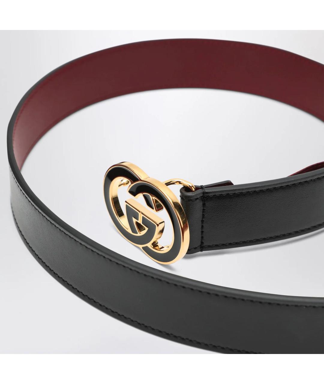 GUCCI Черный кожаный ремень, фото 2