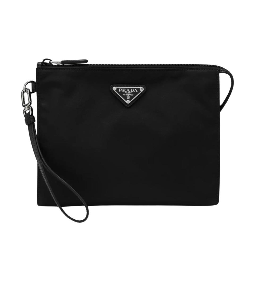PRADA Черная синтетическая барсетка, фото 1