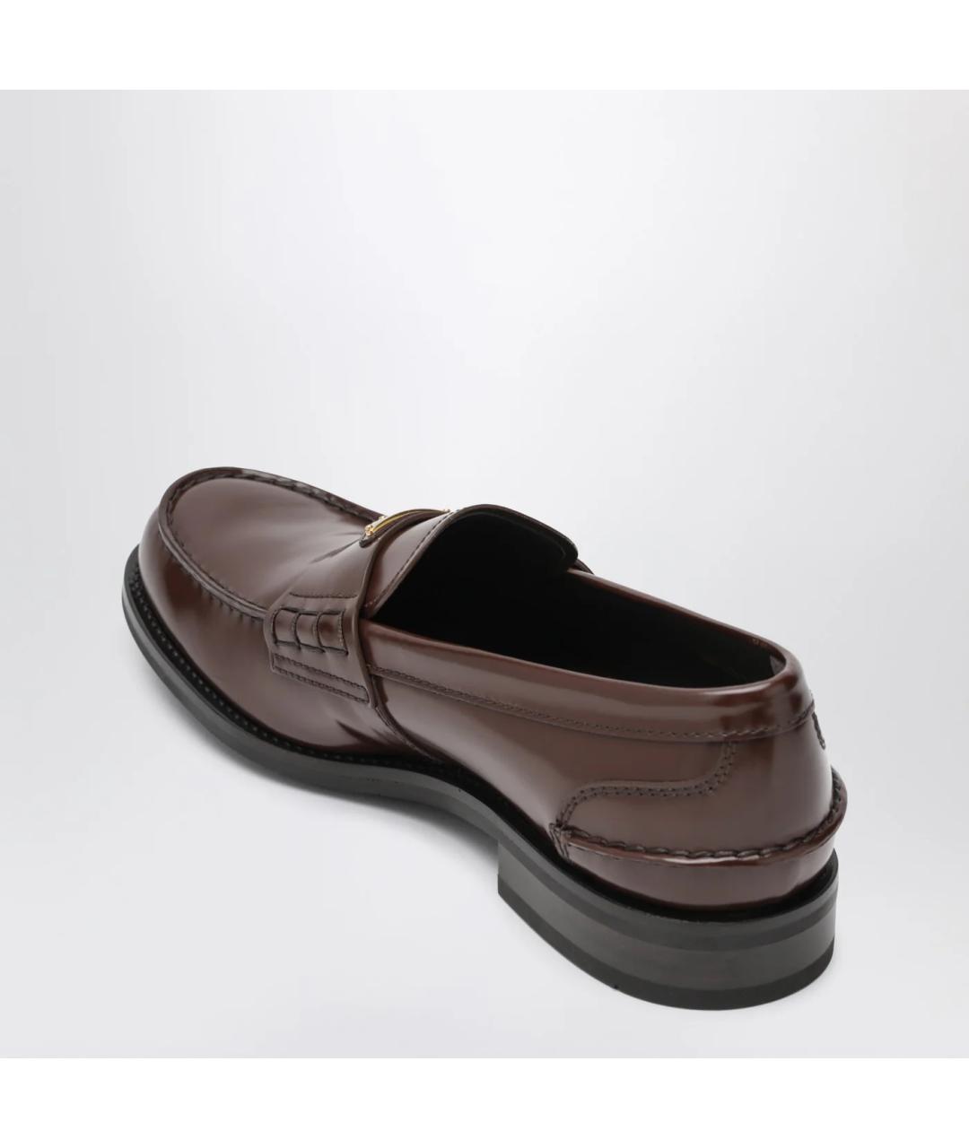 PRADA Коричневые кожаные лоферы, фото 2