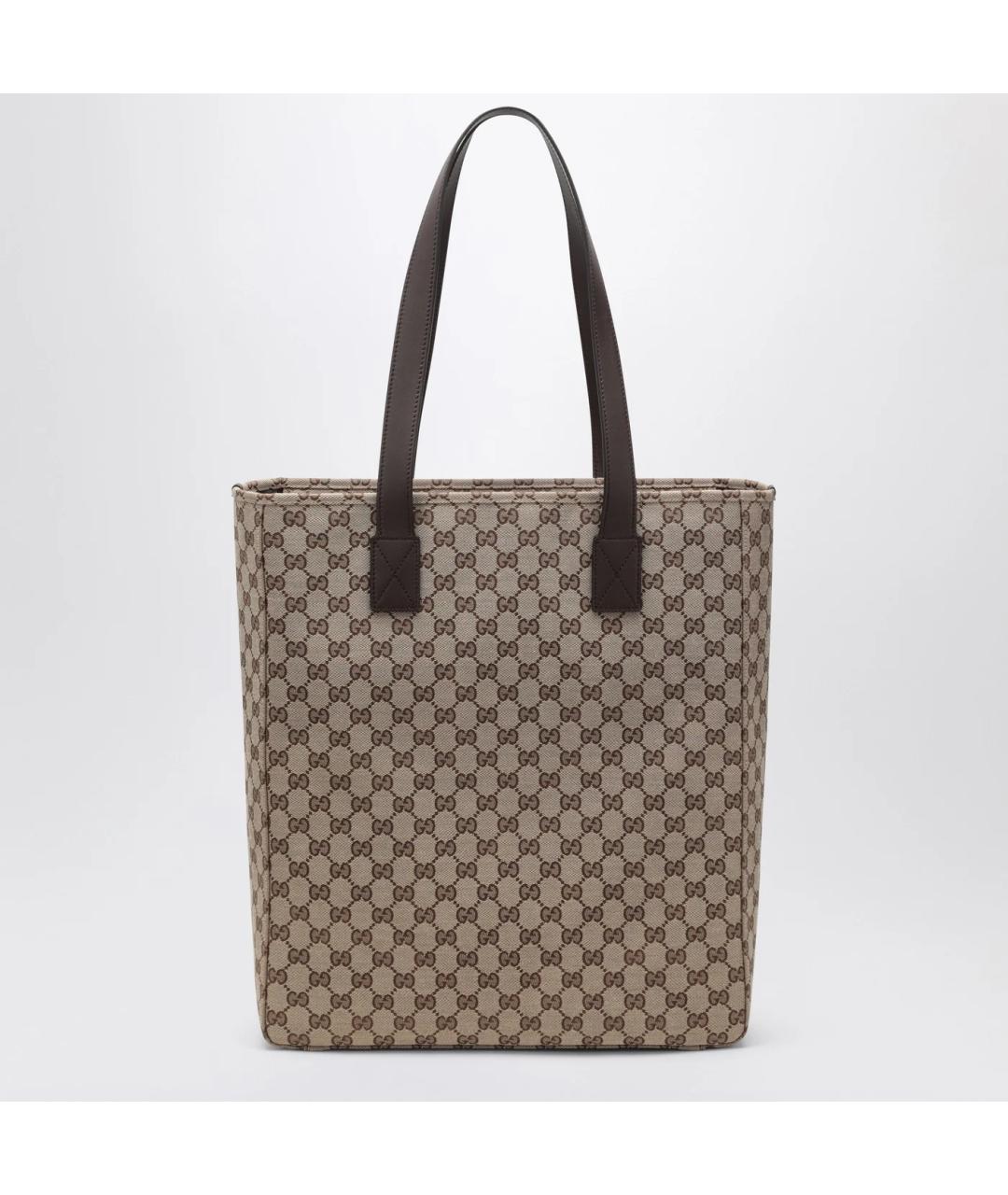 GUCCI Бежевая тканевая сумка тоут, фото 2