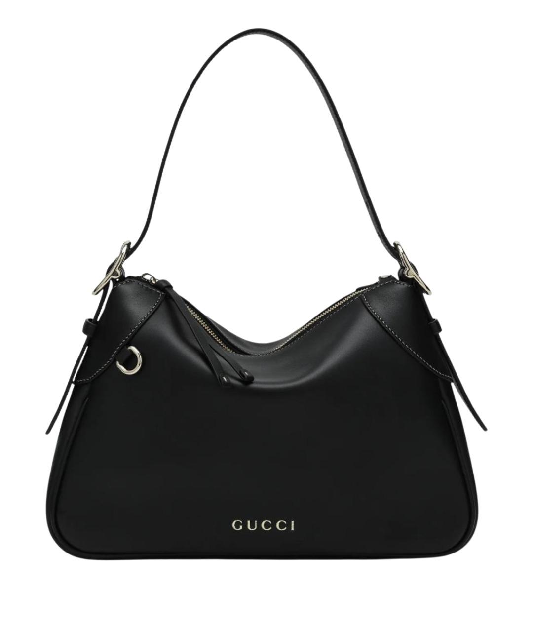 GUCCI Черная кожаная сумка через плечо, фото 1