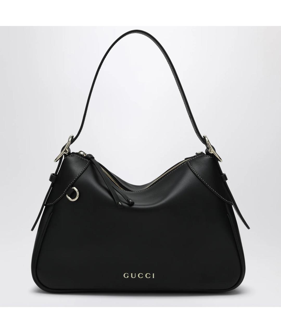 GUCCI Черная кожаная сумка через плечо, фото 3