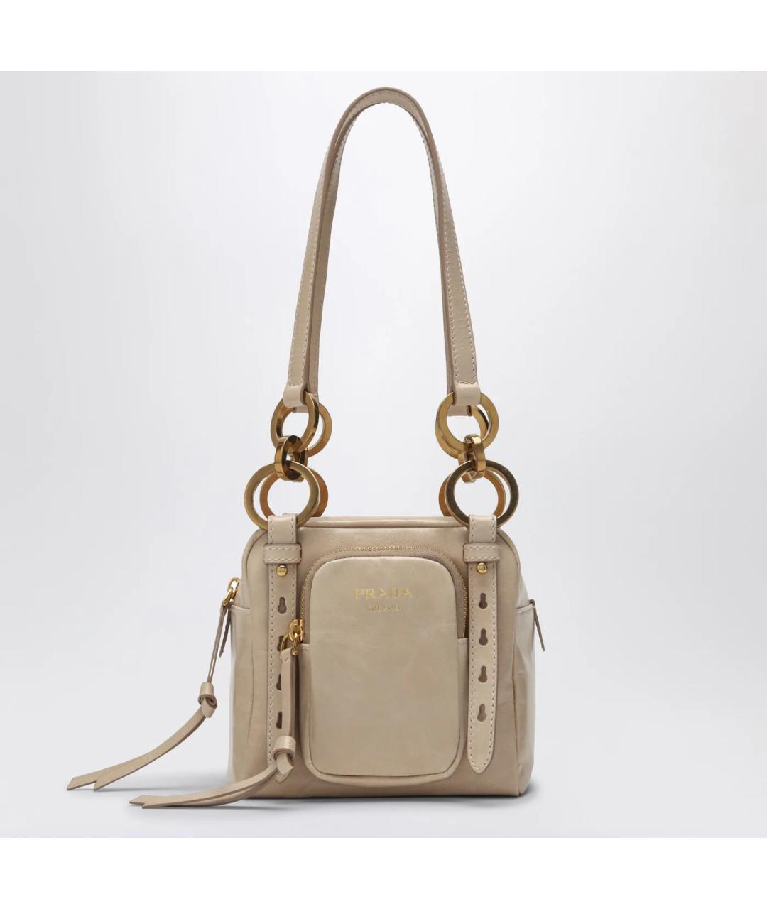 PRADA Розовая кожаная сумка через плечо, фото 3