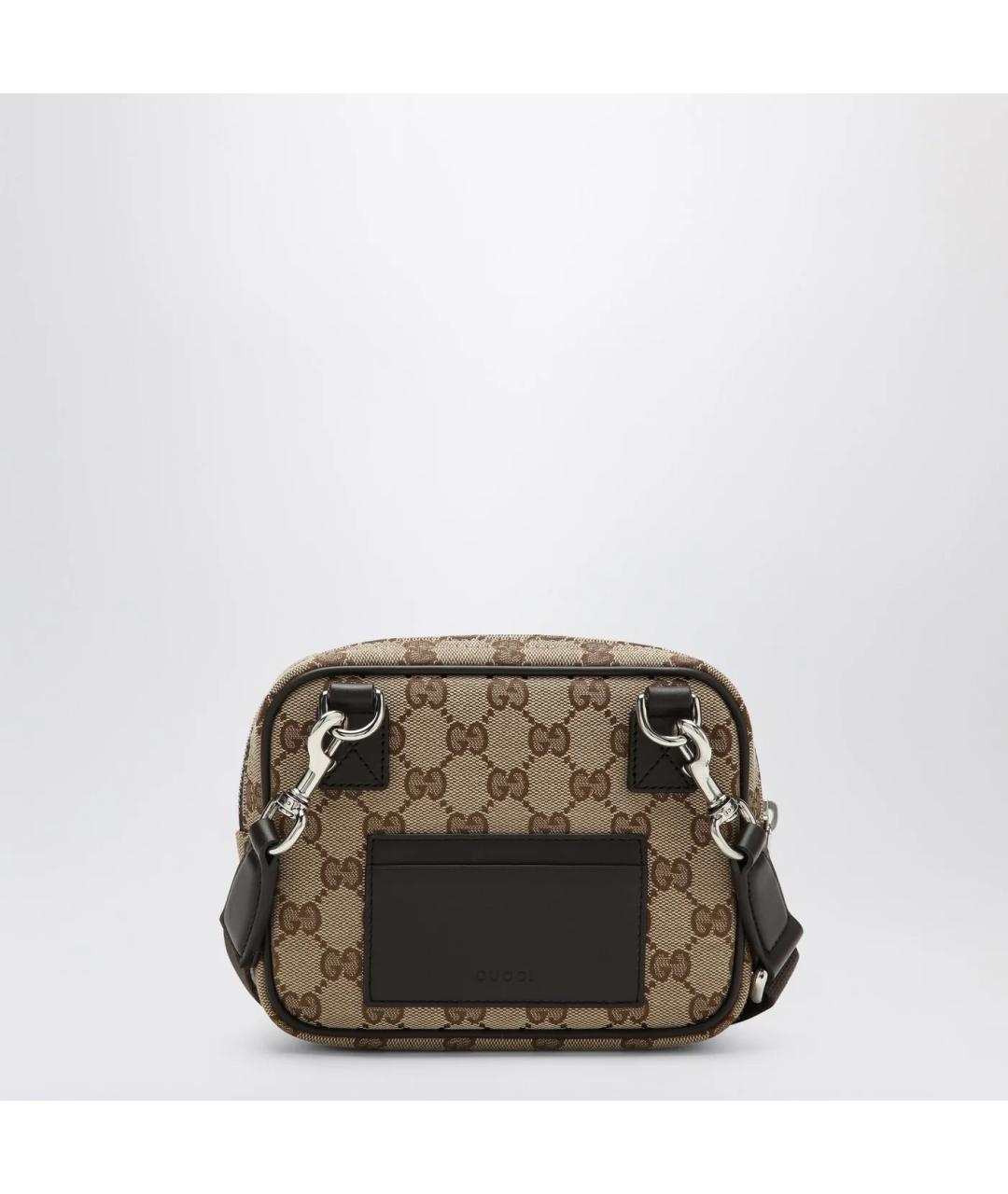 GUCCI Бежевая тканевая сумка на плечо, фото 2