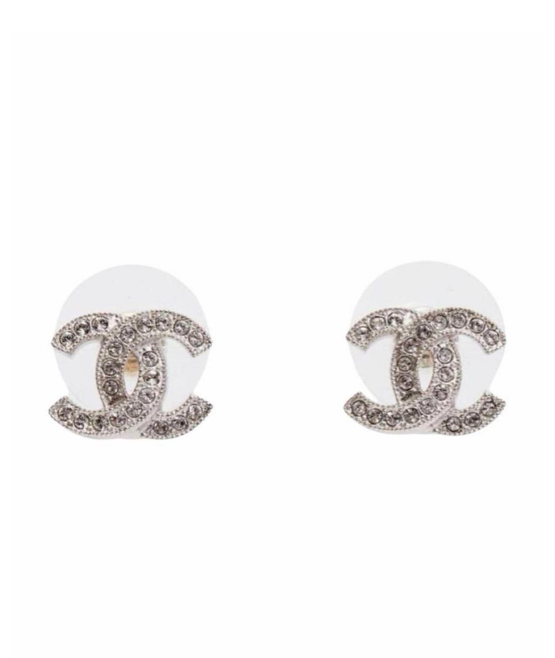 CHANEL Серебряные металлические серьги, фото 1