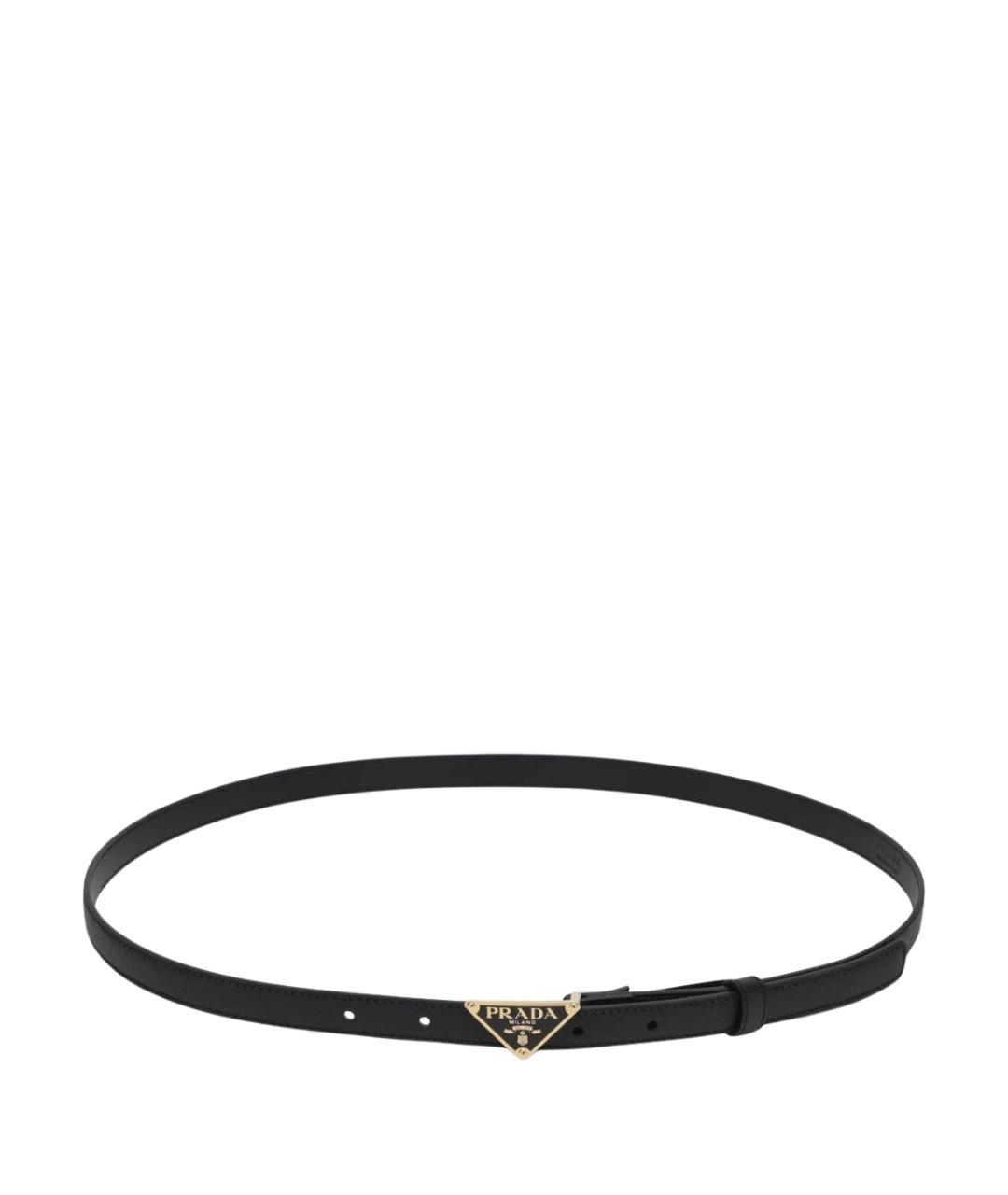 PRADA Черный кожаный ремень, фото 1