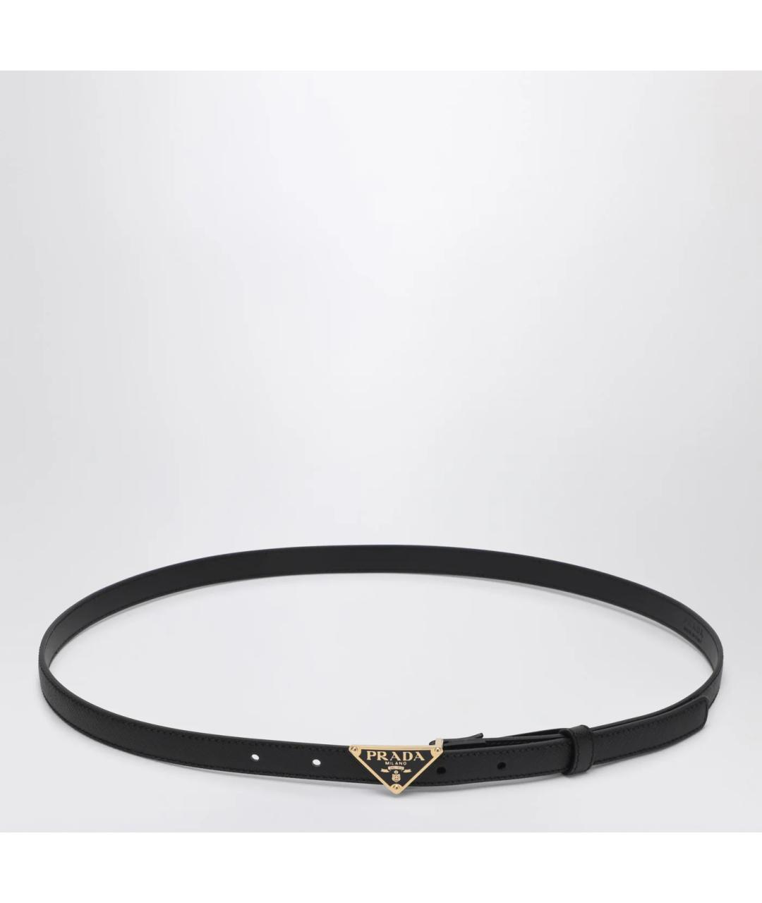 PRADA Черный кожаный ремень, фото 3