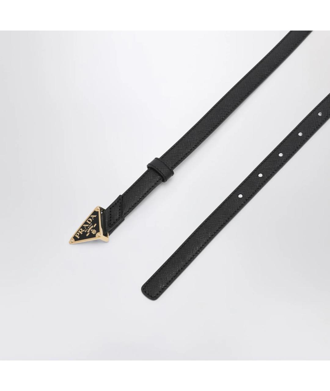 PRADA Черный кожаный ремень, фото 2