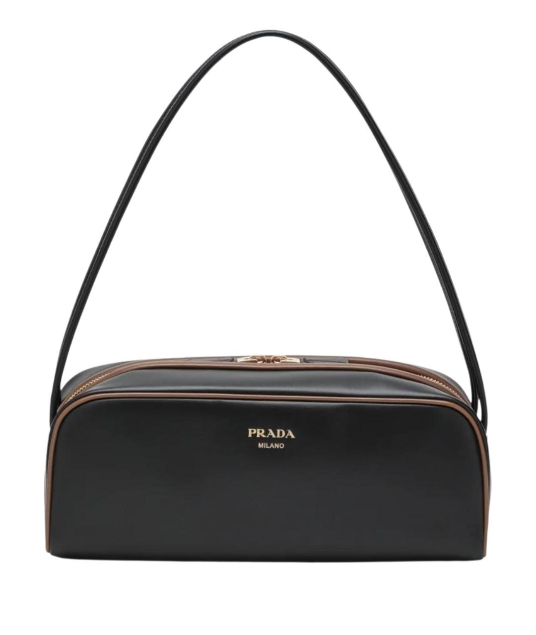 PRADA Черная кожаная сумка через плечо, фото 1