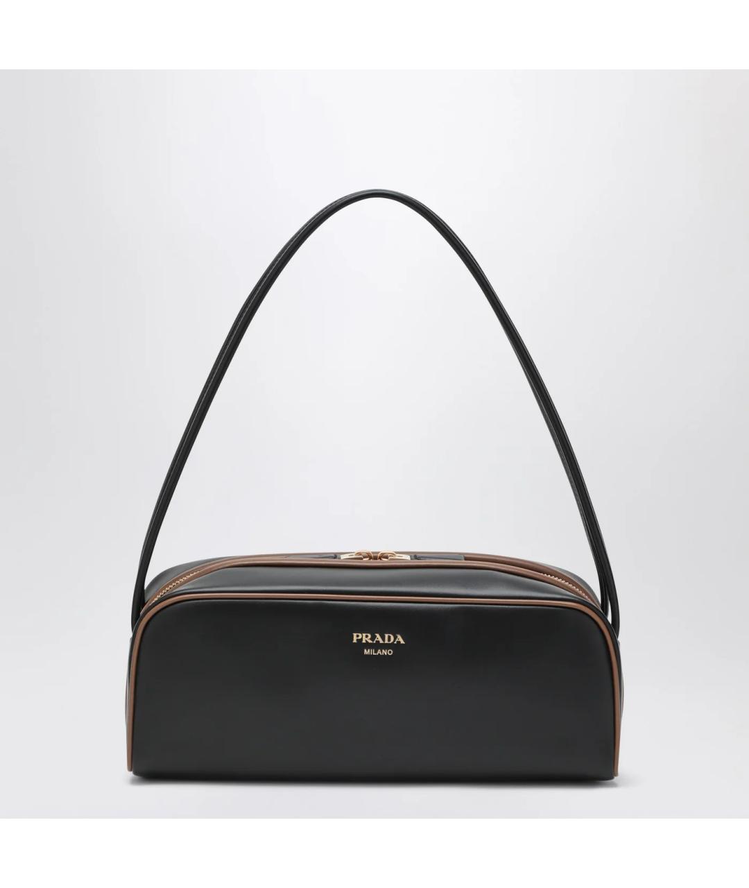PRADA Черная кожаная сумка через плечо, фото 3