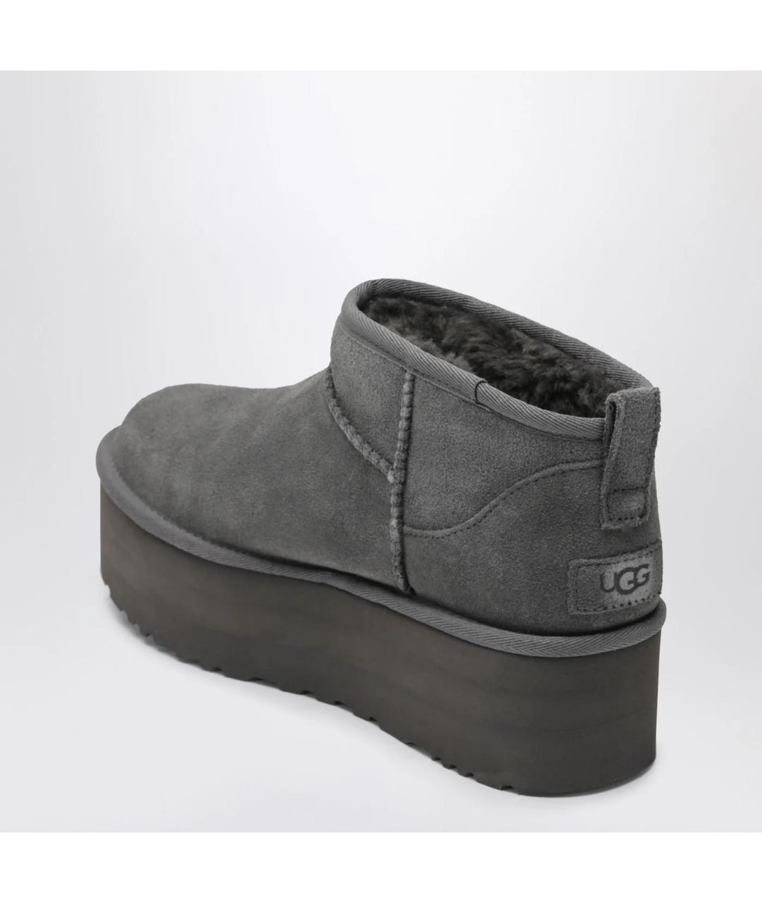UGG AUSTRALIA Серые замшевые полусапоги, фото 2