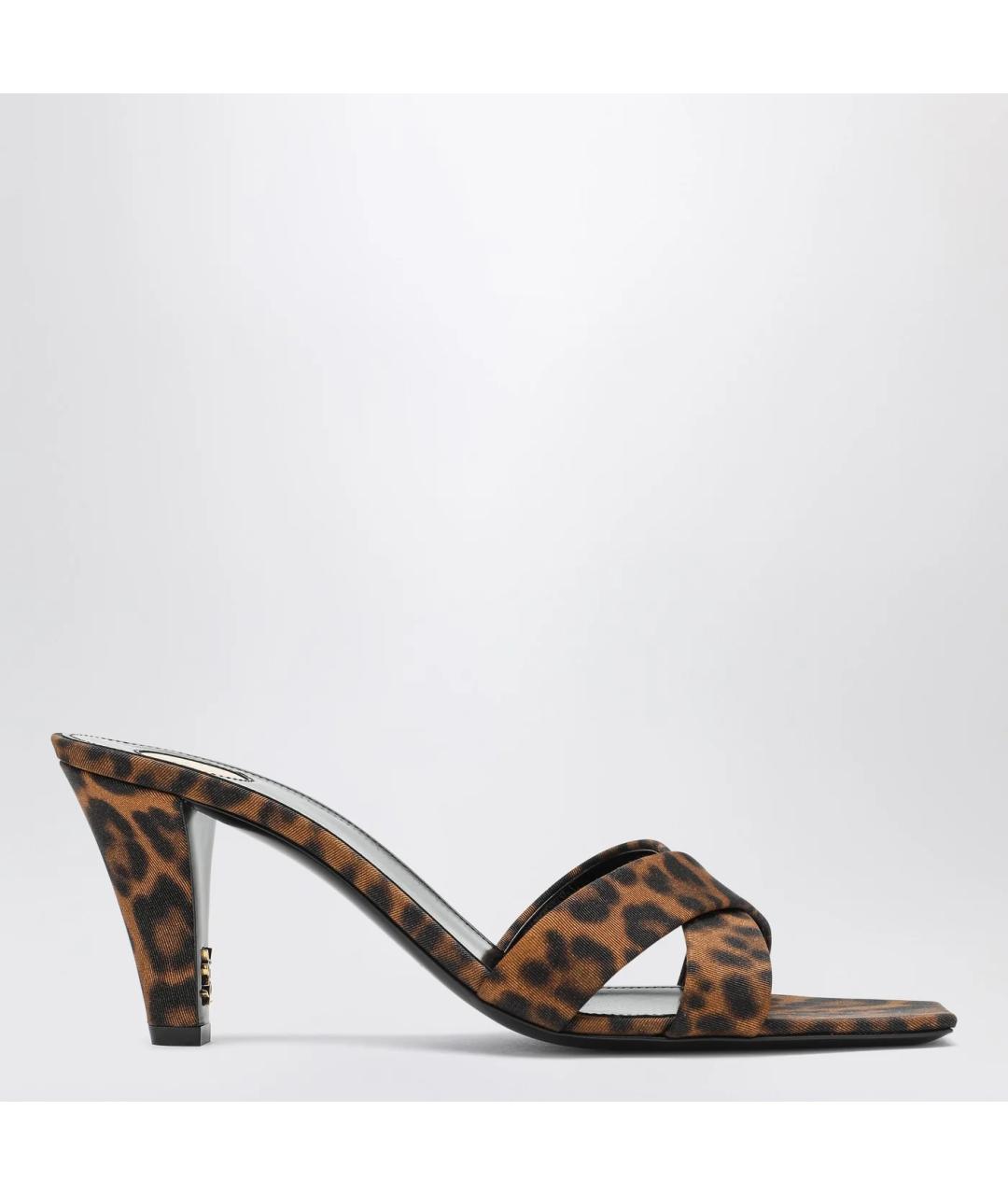 SAINT LAURENT Мульти текстильные мюли, фото 3