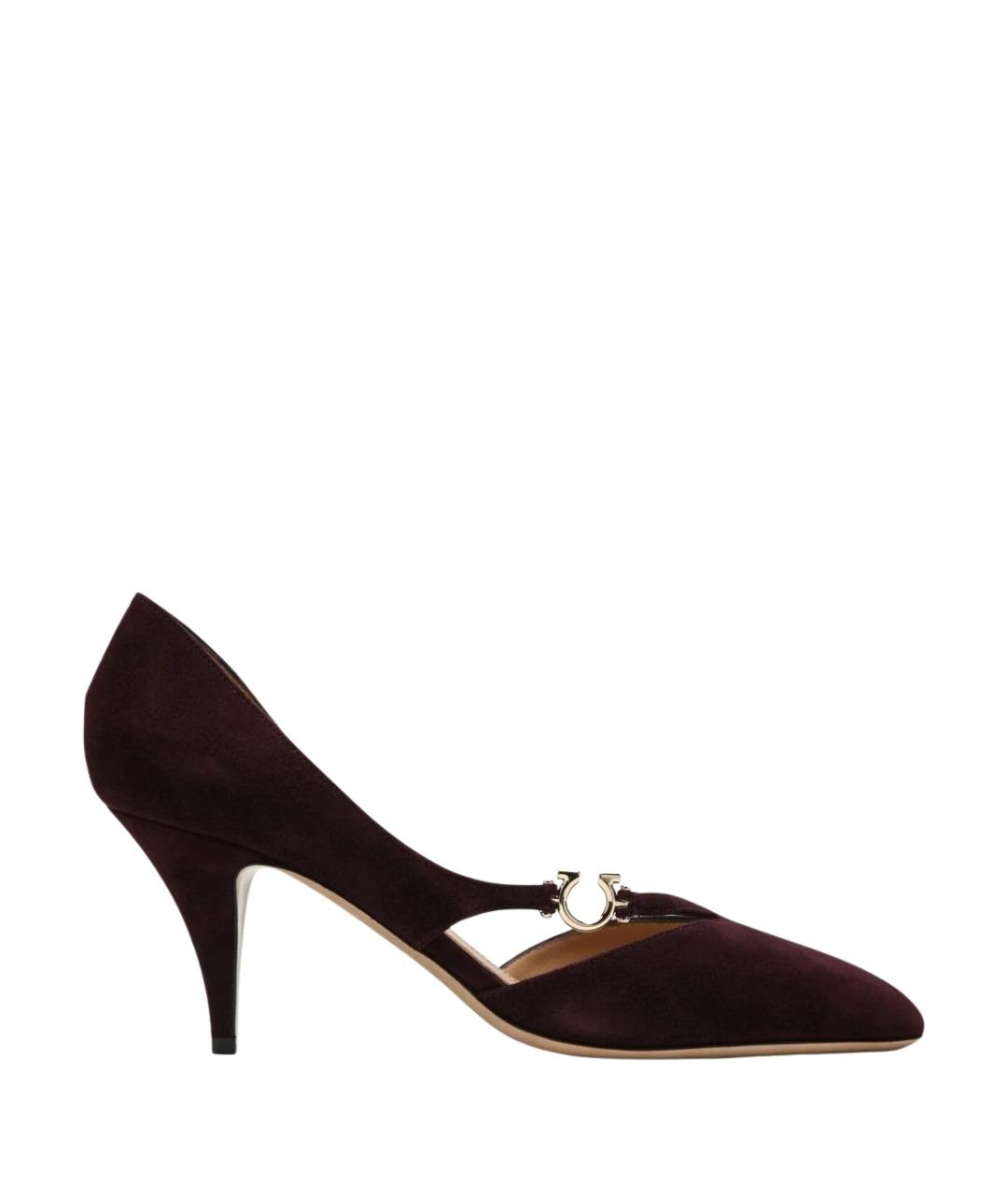 FERRAGAMO Коричневые замшевые туфли, фото 1