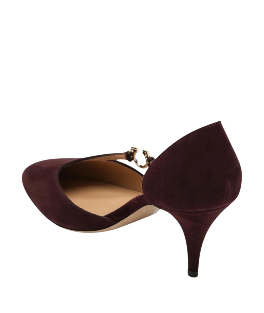 FERRAGAMO Коричневые замшевые туфли, фото 2