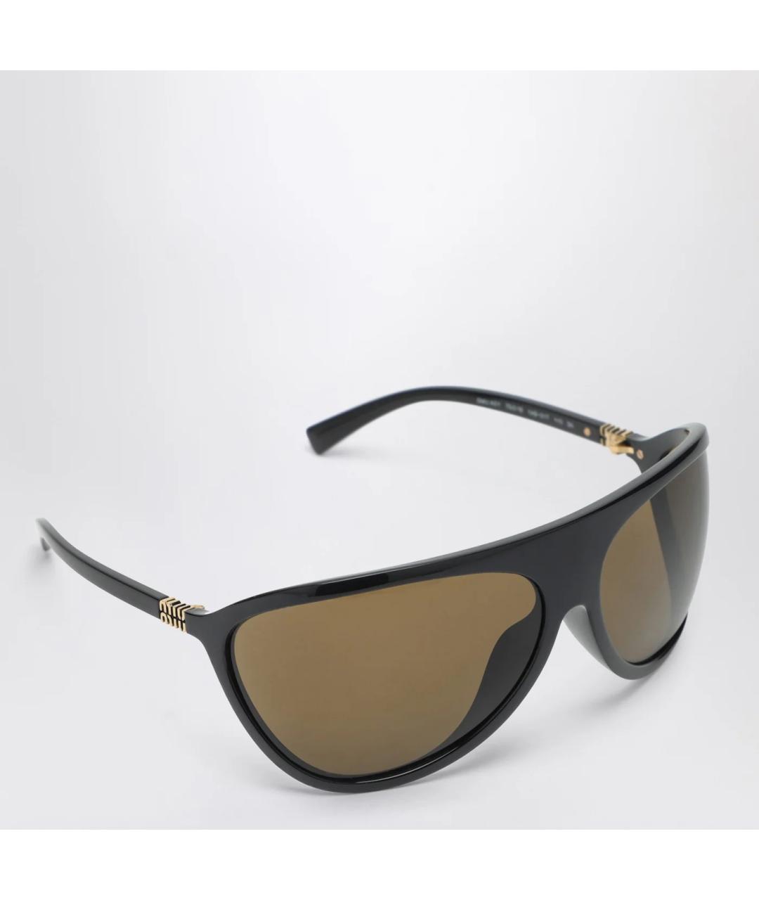 MIU MIU Коричневые пластиковые солнцезащитные очки, фото 2