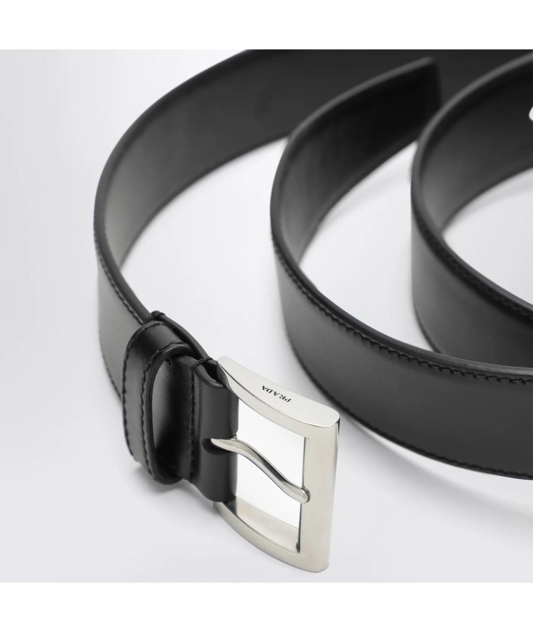 PRADA Черный кожаный ремень, фото 2